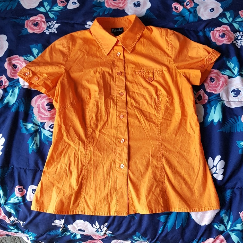 Bright Orange Button Down